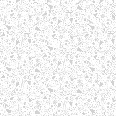 White Trees & Ornaments - White on White