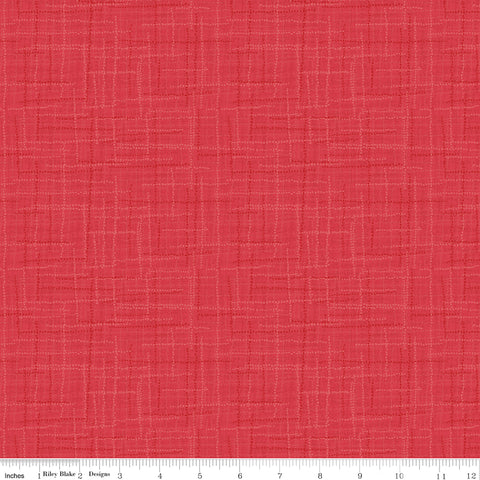 Grasscloth Cottons - Rouge