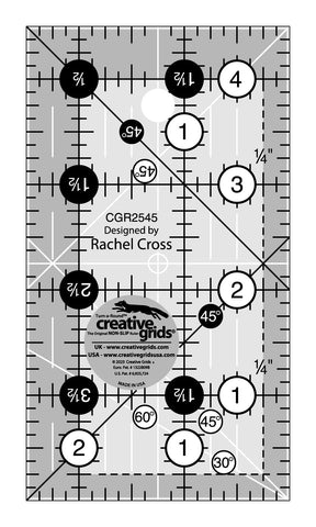 Creative Grids 2-1/2" x 4-1/2" Ruler