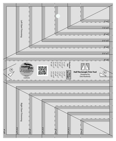 Creative Grids Quilt Ruler Half Rectangle Trim Tool
