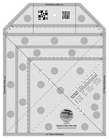 Creative Grids Hunter's Star Trim Tool Quilt Ruler