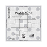 Creative Grids 6" Log Cabin Trim Tool Quilt Ruler
