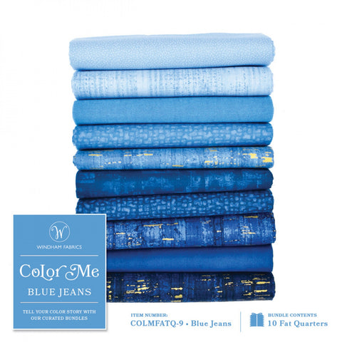 Colour Me - Blue Jeans - Fat Quarter Bundle