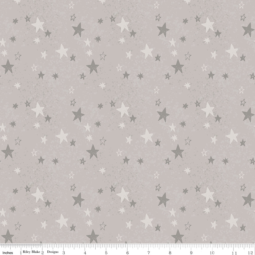 Flannel Safari Stargazing Boy Stars - Grey – Happy Wife Quilting