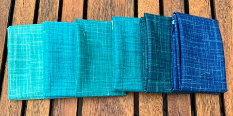 Grasscloth Cottons - Blue - Fat Quarter Bundle