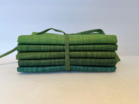Grasscloth Cottons - Green - Fat Quarter Bundle