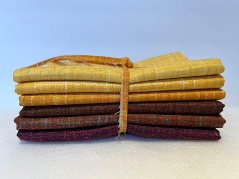 Grasscloth Cottons - Yellow & Brown - Fat Quarter Bundle