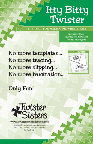 Itty Bitty Twister Pinwheel Template