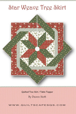 Quiltscapes Star Weave Tree Skirt Pattern