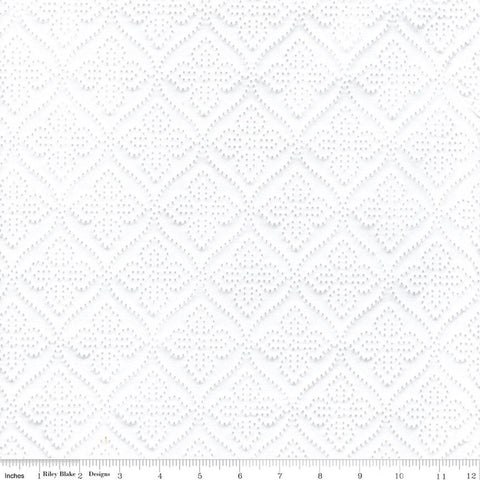 Quilty Cloth - Tile Bleached White 58/60"