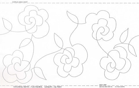 Quilt Pattern On A Roll - Stipples & Flowers
