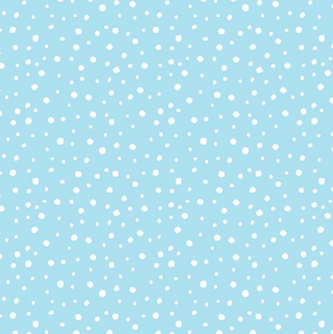 Meowy Christmas - Turquoise Snow Dots