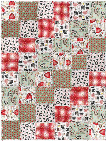 Little Foot Farm Flannel Rag Quilt Kit