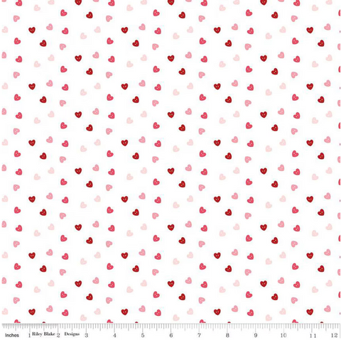 Sew In Love - Hearts White