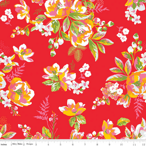 Picnic Florals - Main Red - Remnant