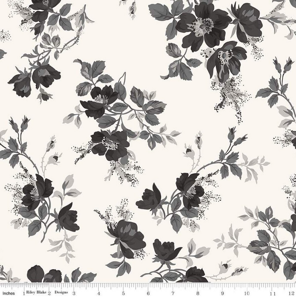 Ink & Ivory - Large Floral Ivory - 108
