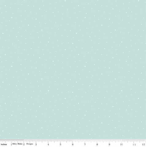 Dapple Dot Flannel - Aqua