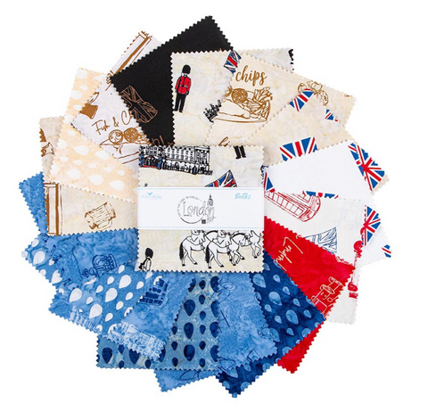 Batiks Around the World London - 5" Squares