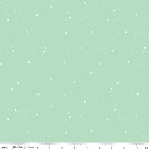 Dainty Daisy - Mint  - 108" Wide Back