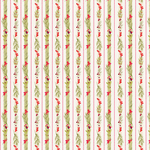 Very Berry Christmas - Ribbon Stripe Cream