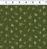 Very Berry Christmas - Tossed Sprigs Dark Forest