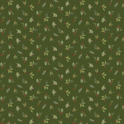 Very Berry Christmas - Tossed Sprigs Dark Forest