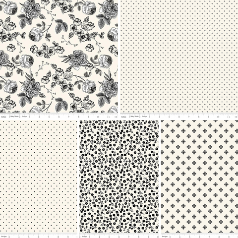 Fleur Noire Cream - Fat Quarter Bundle
