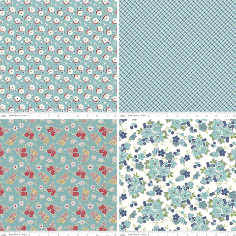 Lori Holt Cottage Blues - Fat Quarter Bundle