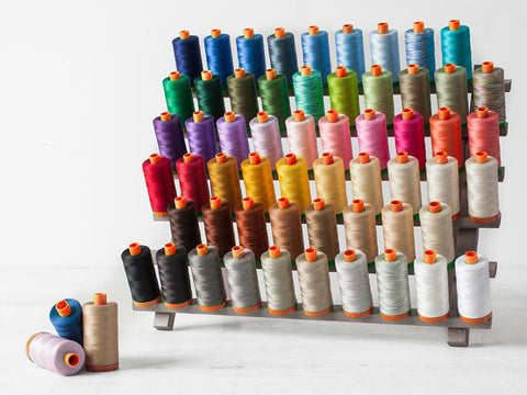 Aurifil 50/2 wt Mako Thread - Assorted Colours - 1300 meter spools