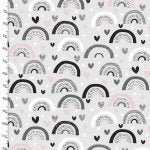 Don't Forget to Dream Flannel - Grey Rainbow Hearts