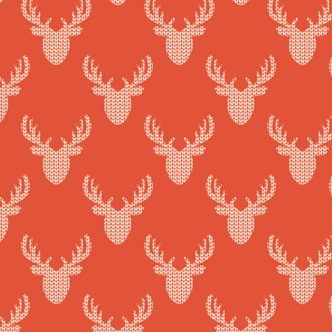 Reindeer Lodge - Red Knit Look Deer