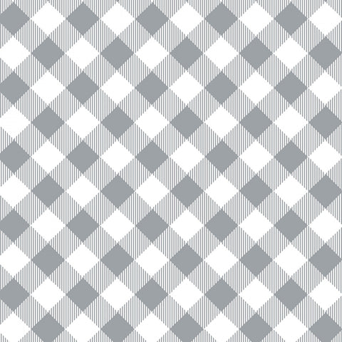Priscilla's Pretty Plaids - Grey & White Bias Buffalo Check