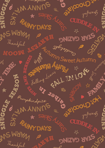 Snuggle Season - Cozy Words On Chocolate