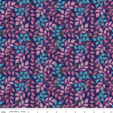 Blissful Blooms - Vines Navy