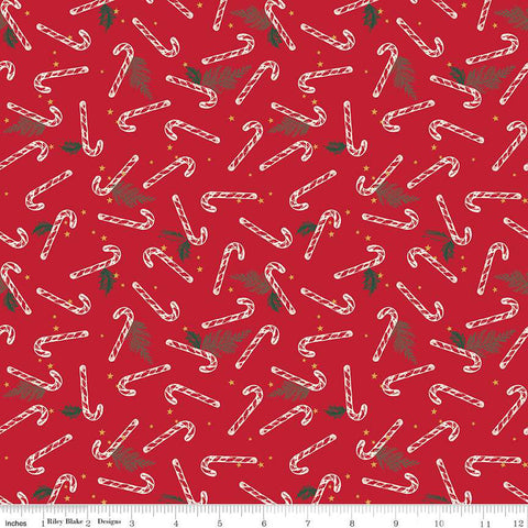 Old Fashioned Christmas - Candy Canes Red