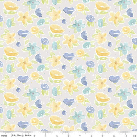 Monthly Placemats - May Flowers Grey