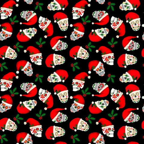 Black Christmas Sugar Skulls