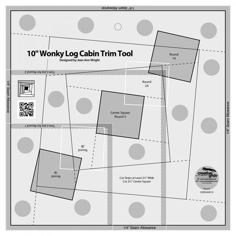 Creative Grids 10" Wonky Log Cabin Trim Tool (CGRJAW13)