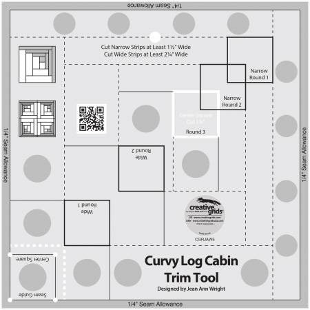 8" Creative Grids Curvy Log Cabin Trim Tool (CGRJAW5)
