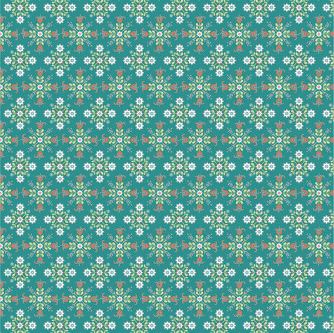 Chick-a-Doodle-Doo - Teal Cafe Curtains