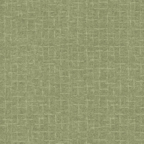 Woolies Flannel - Light Green Crosshatch
