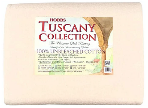 Tuscany Unbleached Cotton Batting - 96" wide