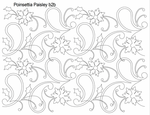 Poinsettia Paisley - Digital Only