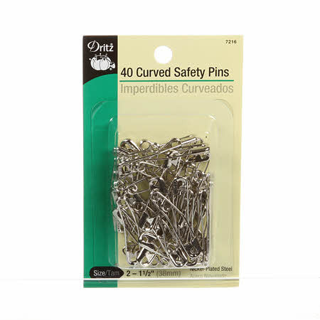 Curved Safety Pin - 1 1/2" - Size 2 - 40 count